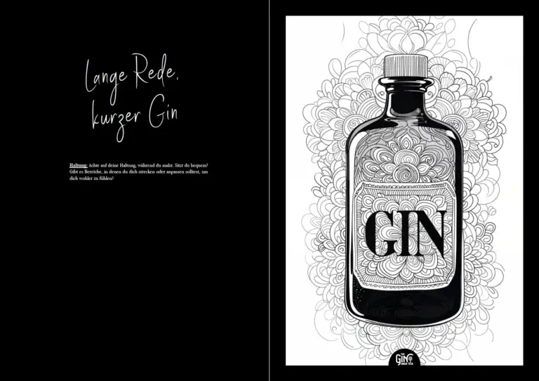 The Gin High Tea – Gin Malbuch für Erwachsene und Gin Liebhaber und Achtsamkeit und Kreativität 05