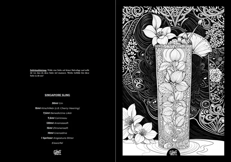 The Gin High Tea – Gin Malbuch für Erwachsene und Gin Liebhaber und Achtsamkeit und Kreativität 06
